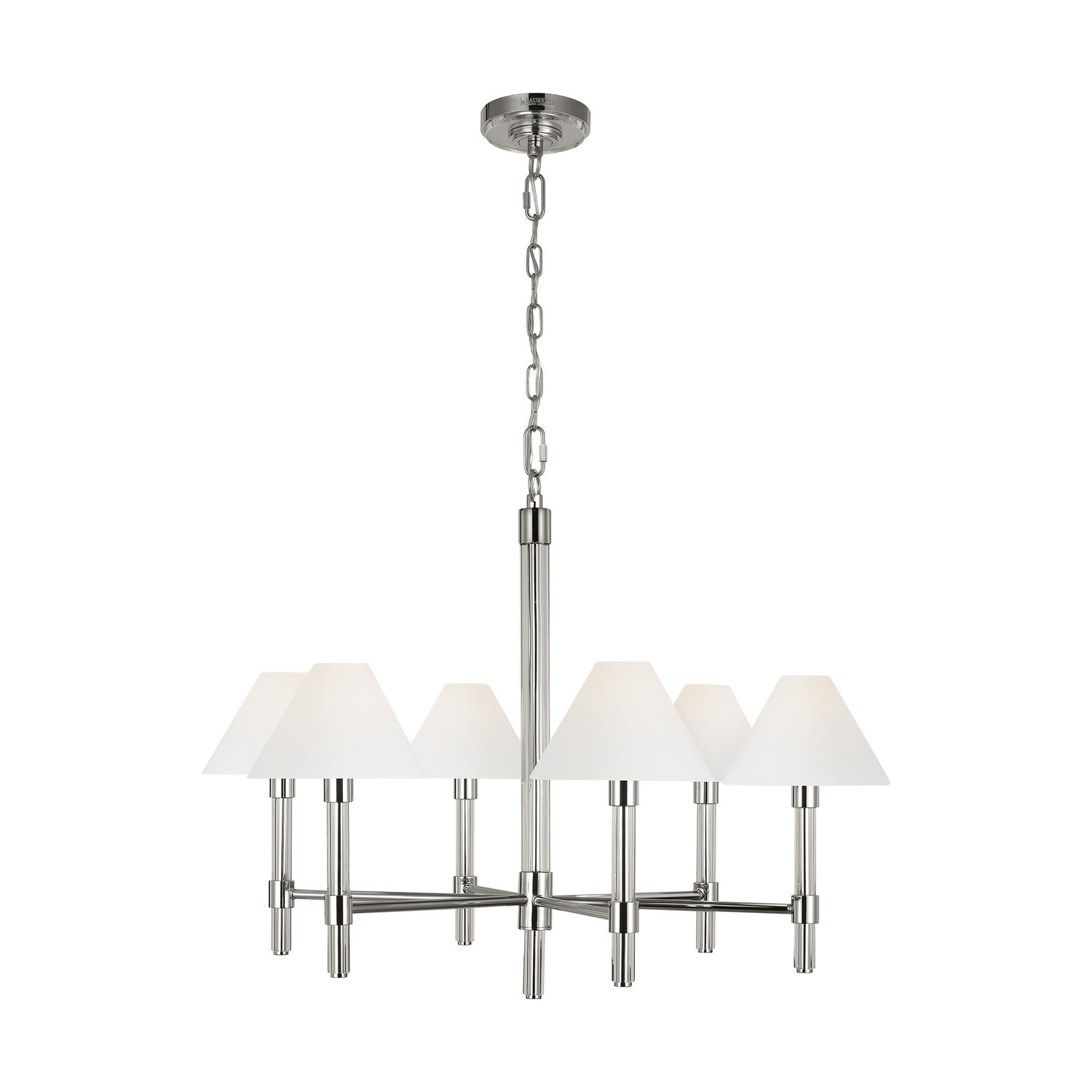 Visual Comfort Studio - LC1076PN - Six Light Chandelier - Robert - Polished Nickel