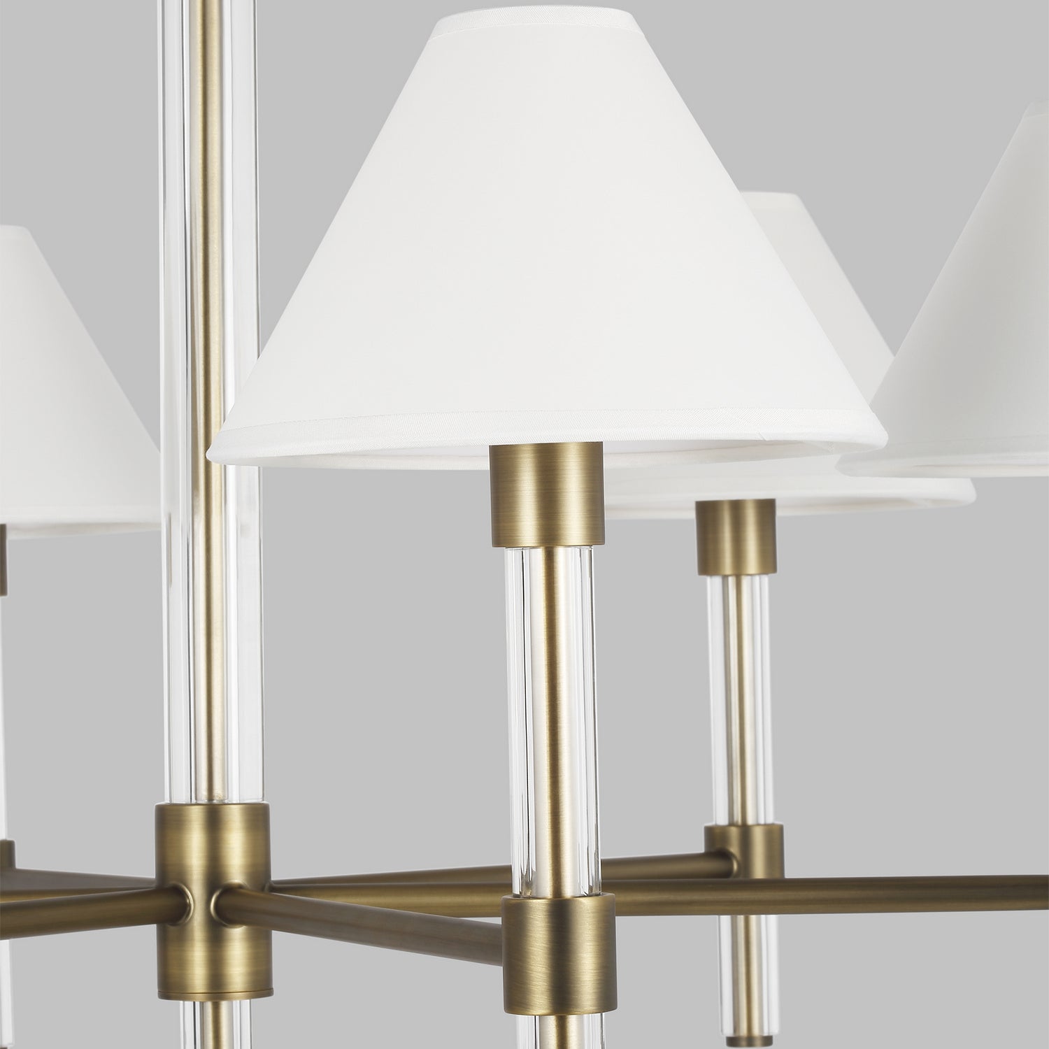 Visual Comfort Studio - LC1076TWB - Six Light Chandelier - Robert - Time Worn Brass