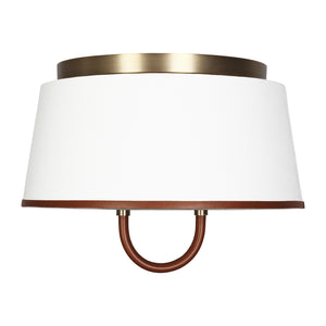 Visual Comfort Studio - LF1002TWB - Two Light Flush Mount - Katie - Time Worn Brass