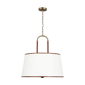 Visual Comfort Studio - LP1024TWB - Four Light Pendant - Katie - Time Worn Brass