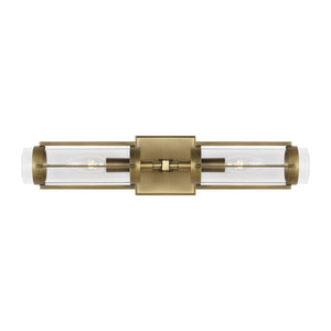 Visual Comfort Studio - LV1002TWB - Two Light Wall Sconce - Flynn - Time Worn Brass