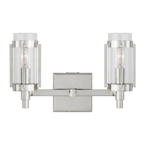 Visual Comfort Studio - LV1012PN - Two Light Vanity - Flynn - Polished Nickel