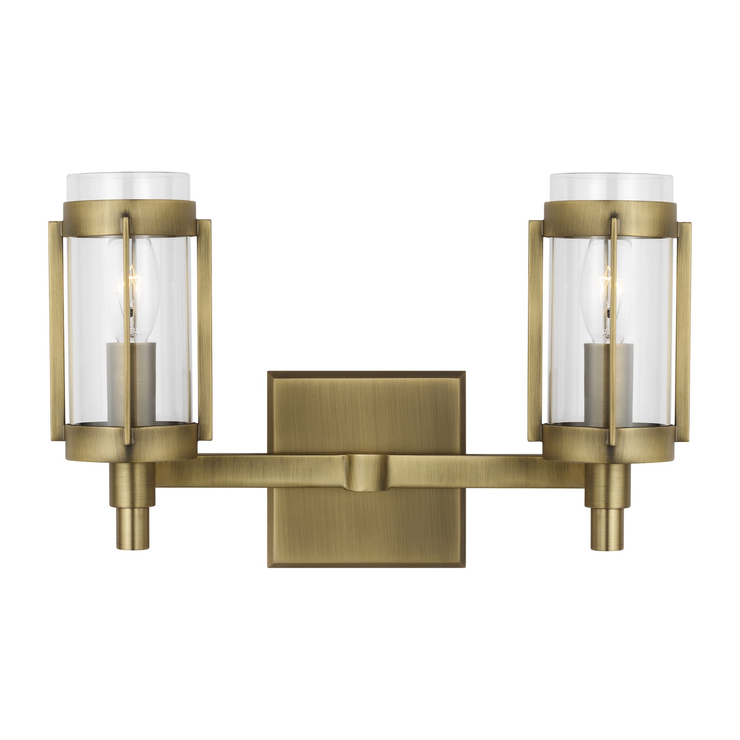 Visual Comfort Studio - LV1012TWB - Two Light Vanity - Flynn - Time Worn Brass