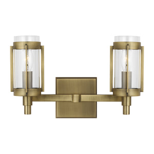 Visual Comfort Studio - LV1012TWB - Two Light Vanity - Flynn - Time Worn Brass