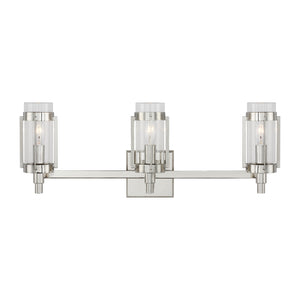 Visual Comfort Studio - LV1023PN - Three Light Vanity - Flynn - Polished Nickel