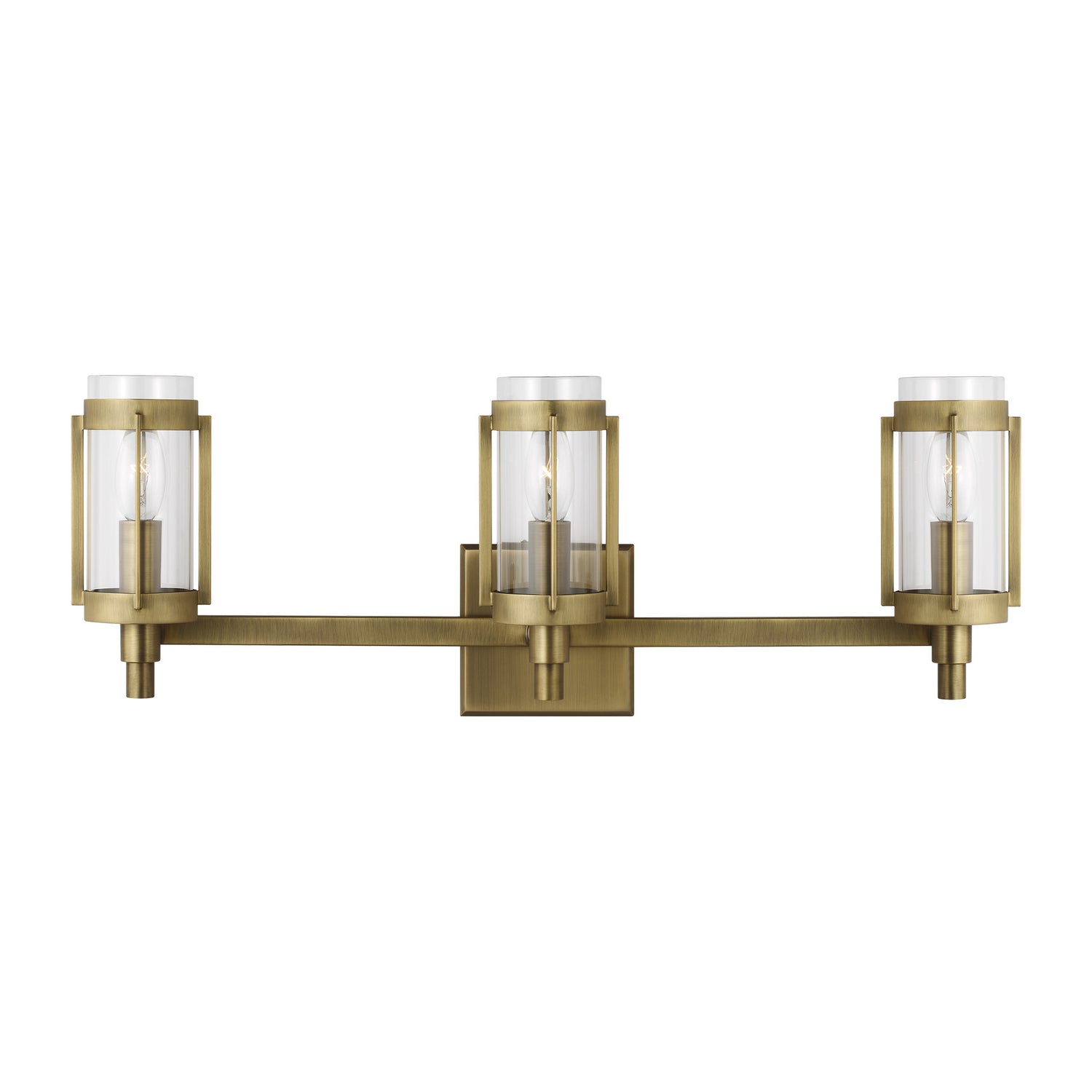 Visual Comfort Studio - LV1023TWB - Three Light Vanity - Flynn - Time Worn Brass