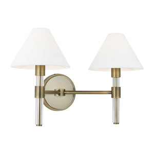 Visual Comfort Studio - LV1032TWB - Two Light Vanity - Robert - Time Worn Brass