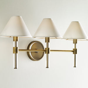 Visual Comfort Studio - LV1043TWB - Three Light Vanity - Robert - Time Worn Brass