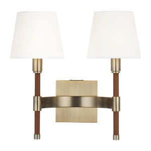 Visual Comfort Studio - LW1022TWB - Two Light Wall Sconce - Katie - Time Worn Brass