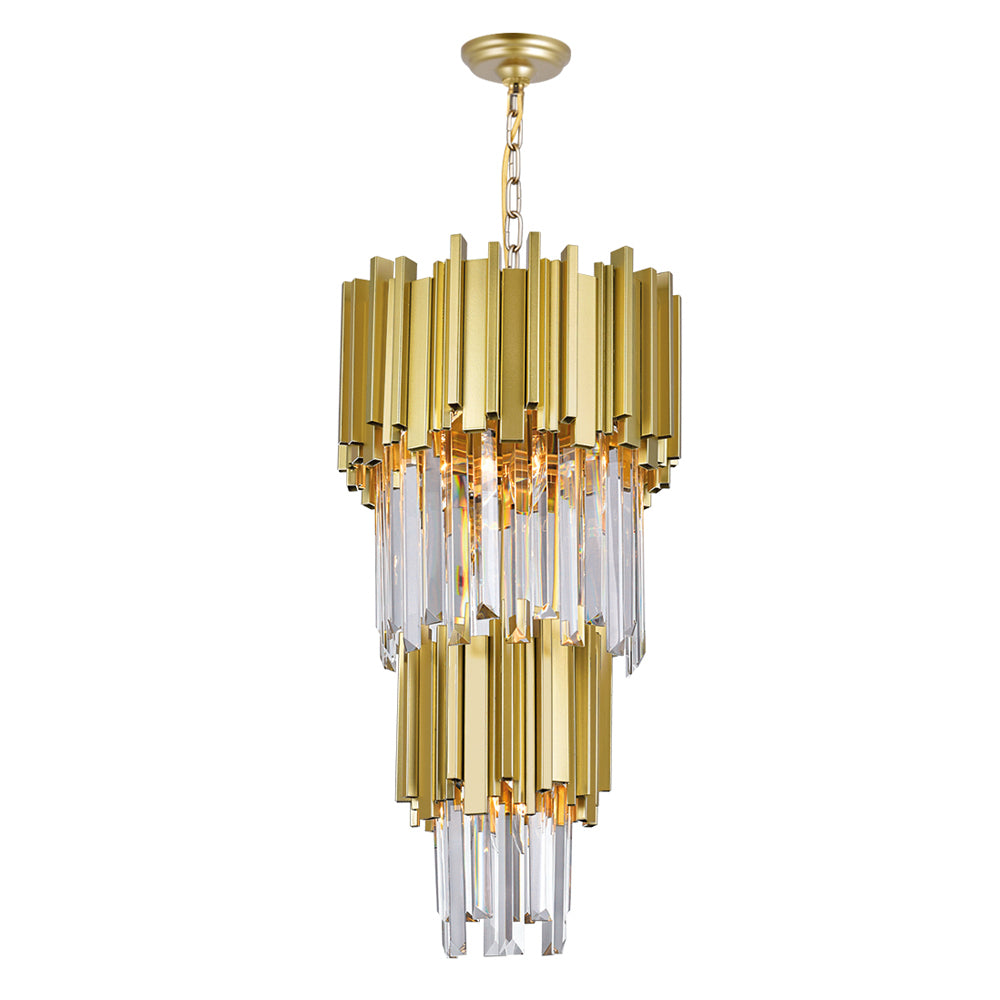 CWI Lighting - 1112P12-4-169 - Four Light Mini Chandelier - Deco - Medallion Gold