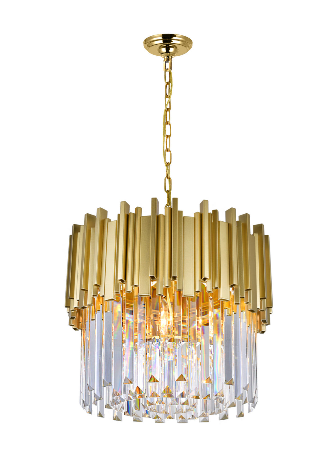 CWI Lighting - 1112P16-4-169 - Four Light Chandelier - Deco - Medallion Gold