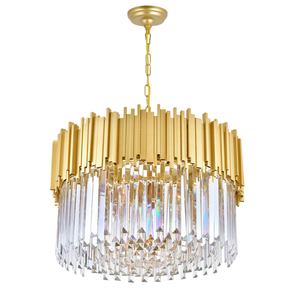 CWI Lighting - 1112P24-7-169 - Seven Light Chandelier - Deco - Medallion Gold