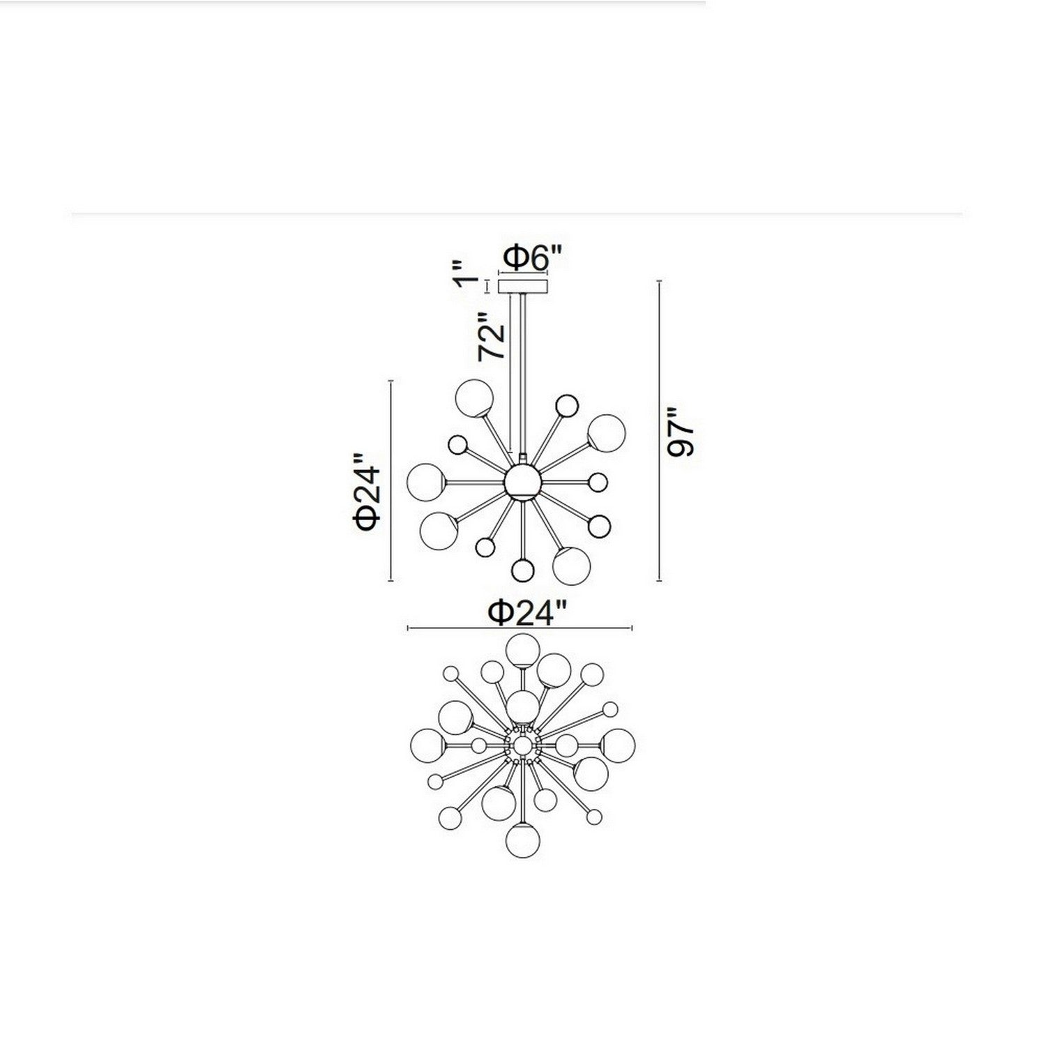 CWI Lighting - 1125P24-11-268 - LED Chandelier - Element - Sun Gold