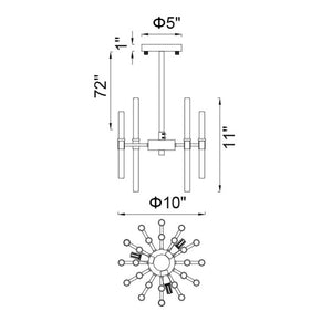 CWI Lighting - 1137P10-3-613 - Three Light Mini Chandelier - Miroir - Polished Nickel