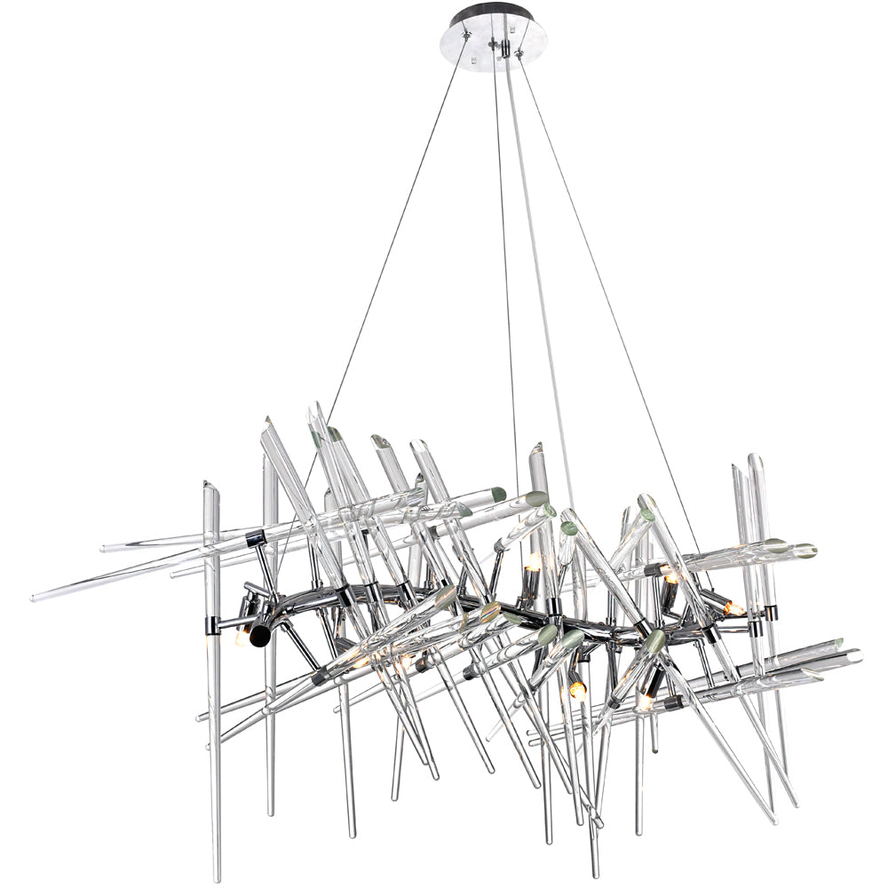 CWI Lighting - 1154P39-10-601 - Ten Light Chandelier - Icicle - Chrome