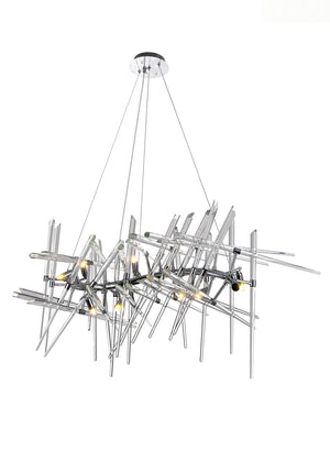 CWI Lighting - 1154P39-10-601 - Ten Light Chandelier - Icicle - Chrome