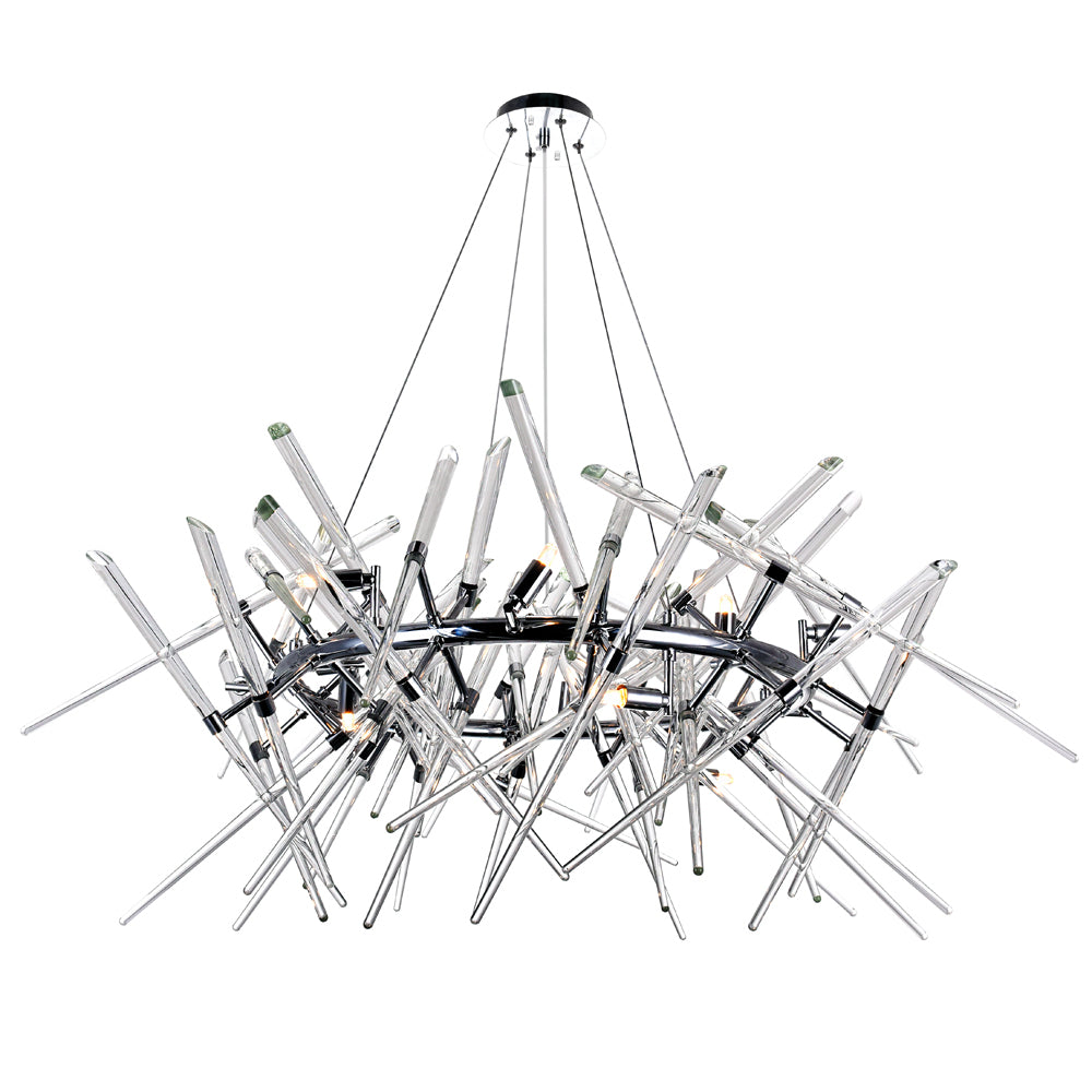 CWI Lighting - 1154P42-12-601-R - 12 Light Chandelier - Icicle - Chrome