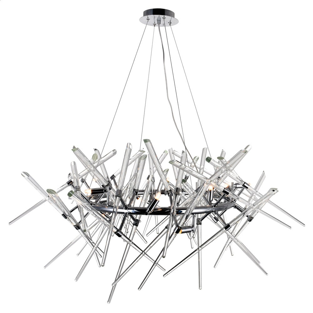 CWI Lighting - 1154P42-12-601-R - 12 Light Chandelier - Icicle - Chrome