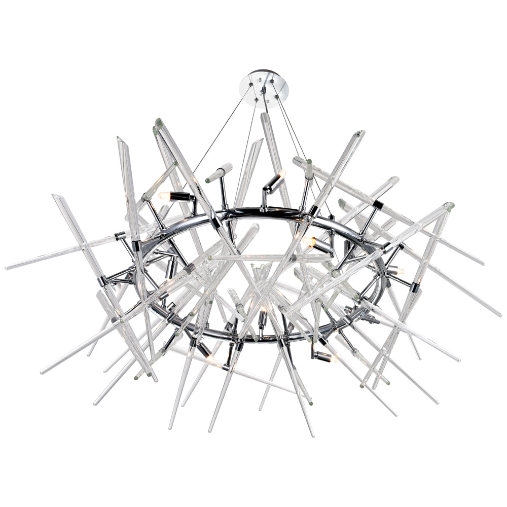 CWI Lighting - 1154P42-12-601-R - 12 Light Chandelier - Icicle - Chrome