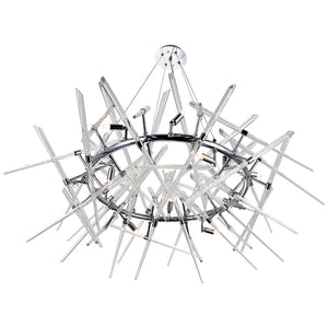 CWI Lighting - 1154P42-12-601-R - 12 Light Chandelier - Icicle - Chrome