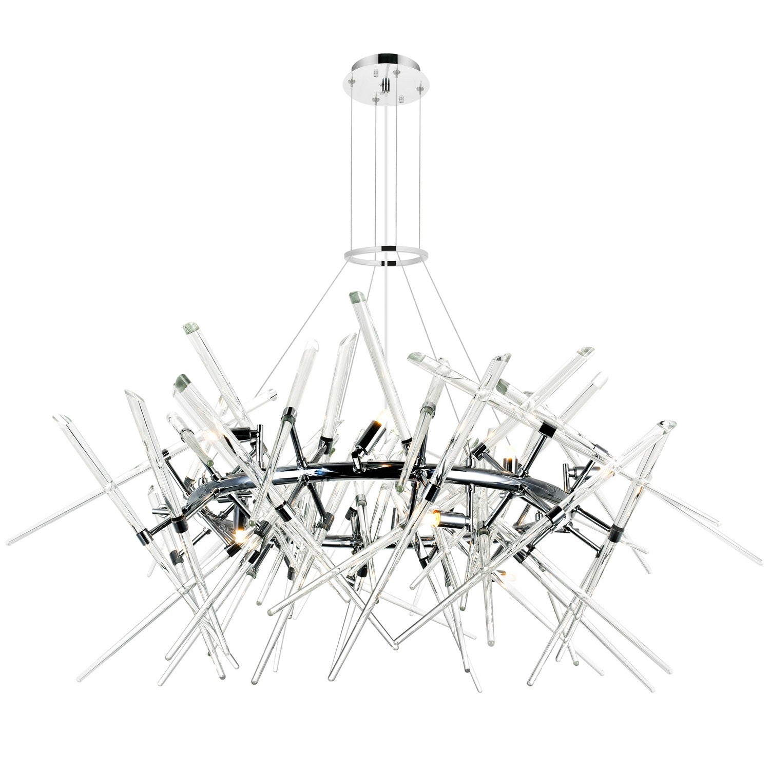 CWI Lighting - 1154P42-12-601-R - 12 Light Chandelier - Icicle - Chrome