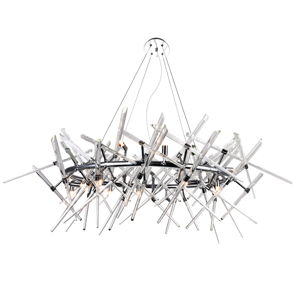 CWI Lighting - 1154P43-12-601-O - 12 Light Chandelier - Icicle - Chrome