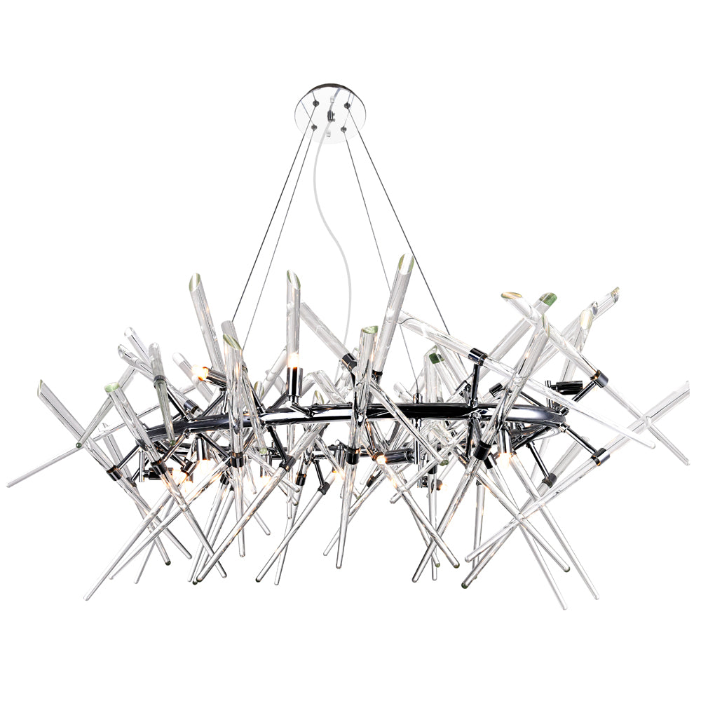 CWI Lighting - 1154P43-12-601-O - 12 Light Chandelier - Icicle - Chrome