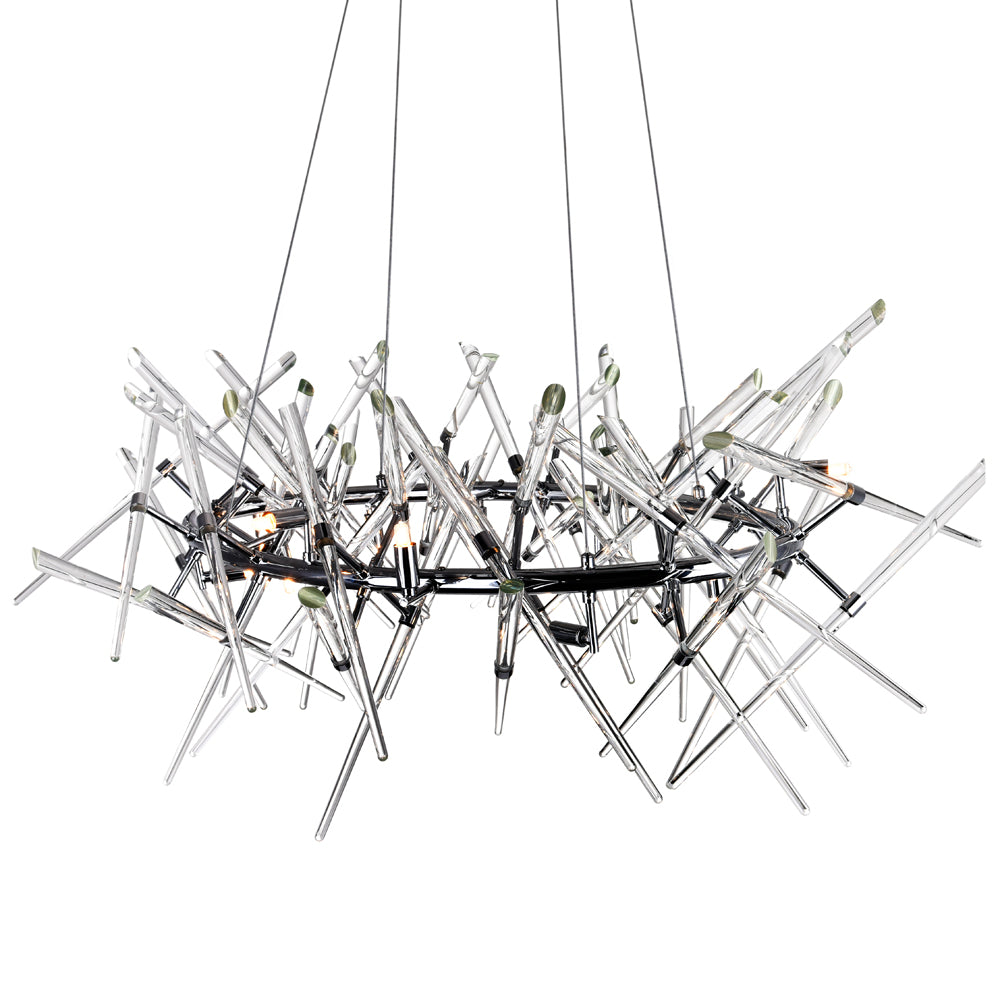 CWI Lighting - 1154P43-12-601-O - 12 Light Chandelier - Icicle - Chrome