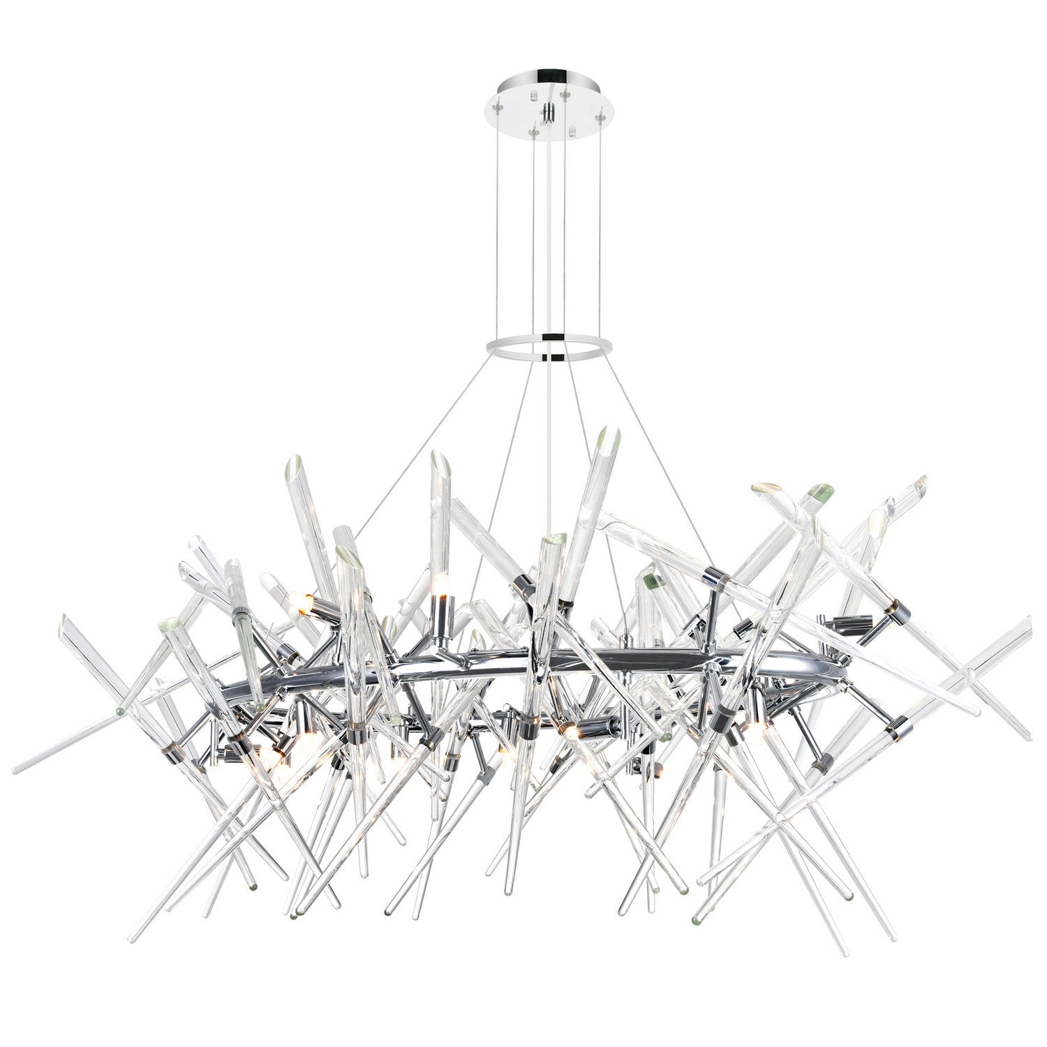 CWI Lighting - 1154P43-12-601-O - 12 Light Chandelier - Icicle - Chrome