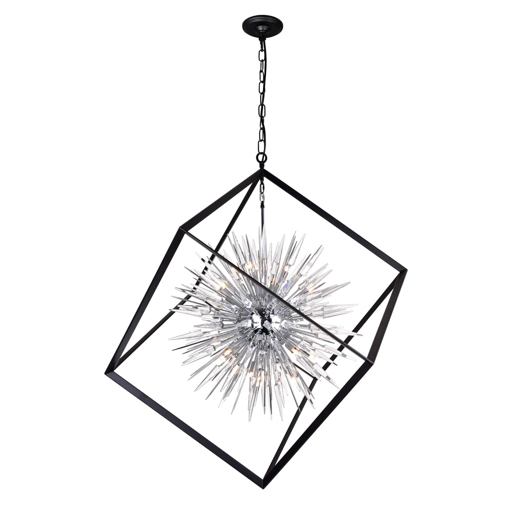 CWI Lighting - 1178P44-20-601 - 20 Light Chandelier - Starburst - Chrome & Black