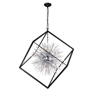 CWI Lighting - 1178P44-20-601 - 20 Light Chandelier - Starburst - Chrome & Black