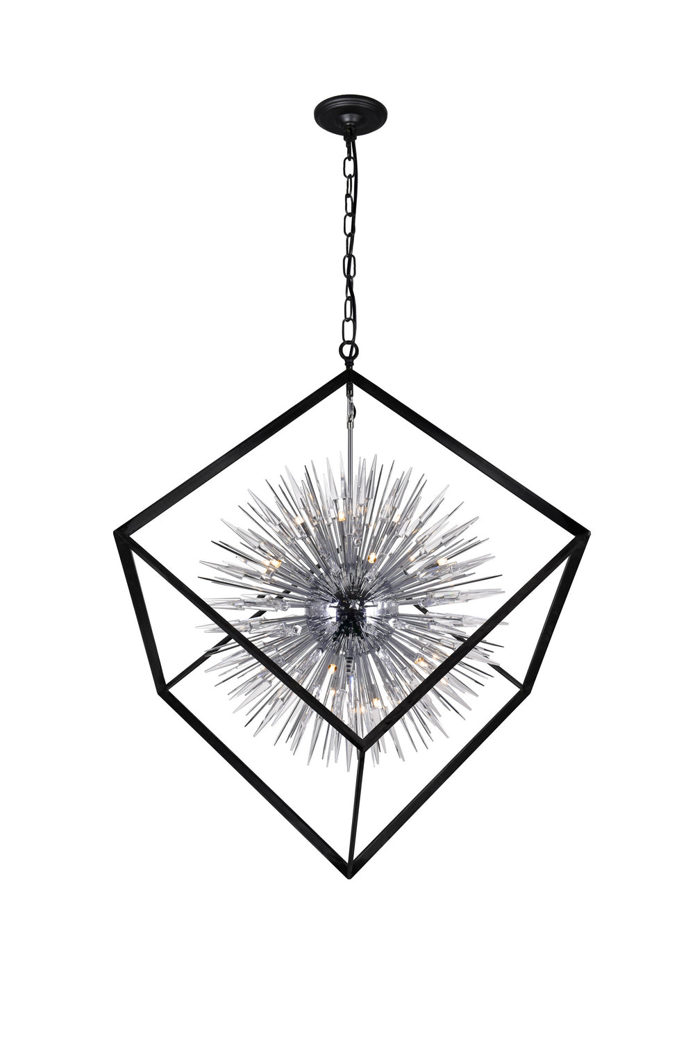 CWI Lighting - 1178P44-20-601 - 20 Light Chandelier - Starburst - Chrome & Black