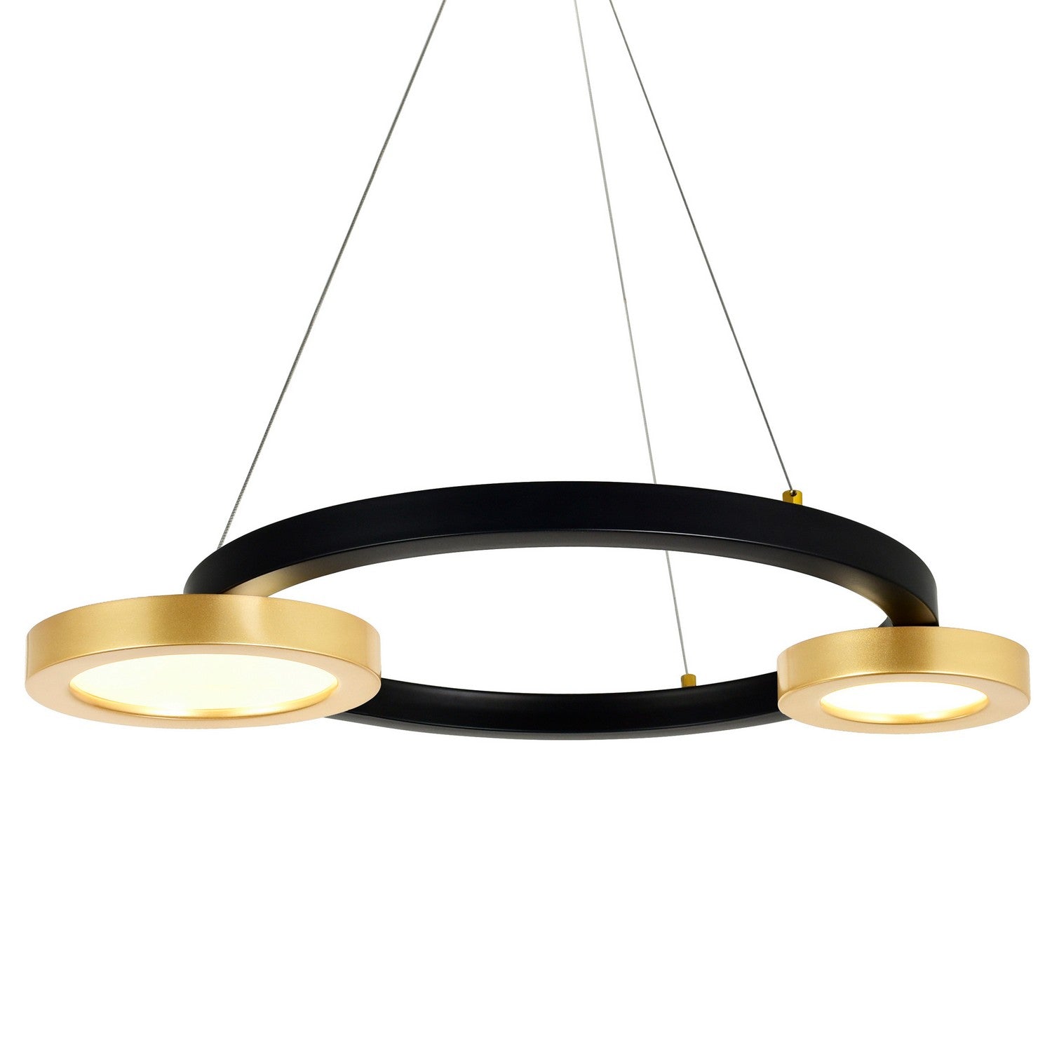 CWI Lighting - 1215P20-2-625 - LED Chandelier - Deux Lunes - Sun Gold & Black