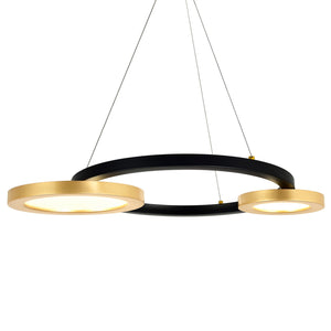 CWI Lighting - 1215P29-2-625 - LED Chandelier - Deux Lunes - Sun Gold & Black