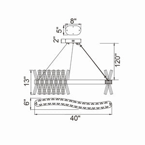 CWI Lighting - 1220P40-601-S - LED Chandelier - Glace - Chrome