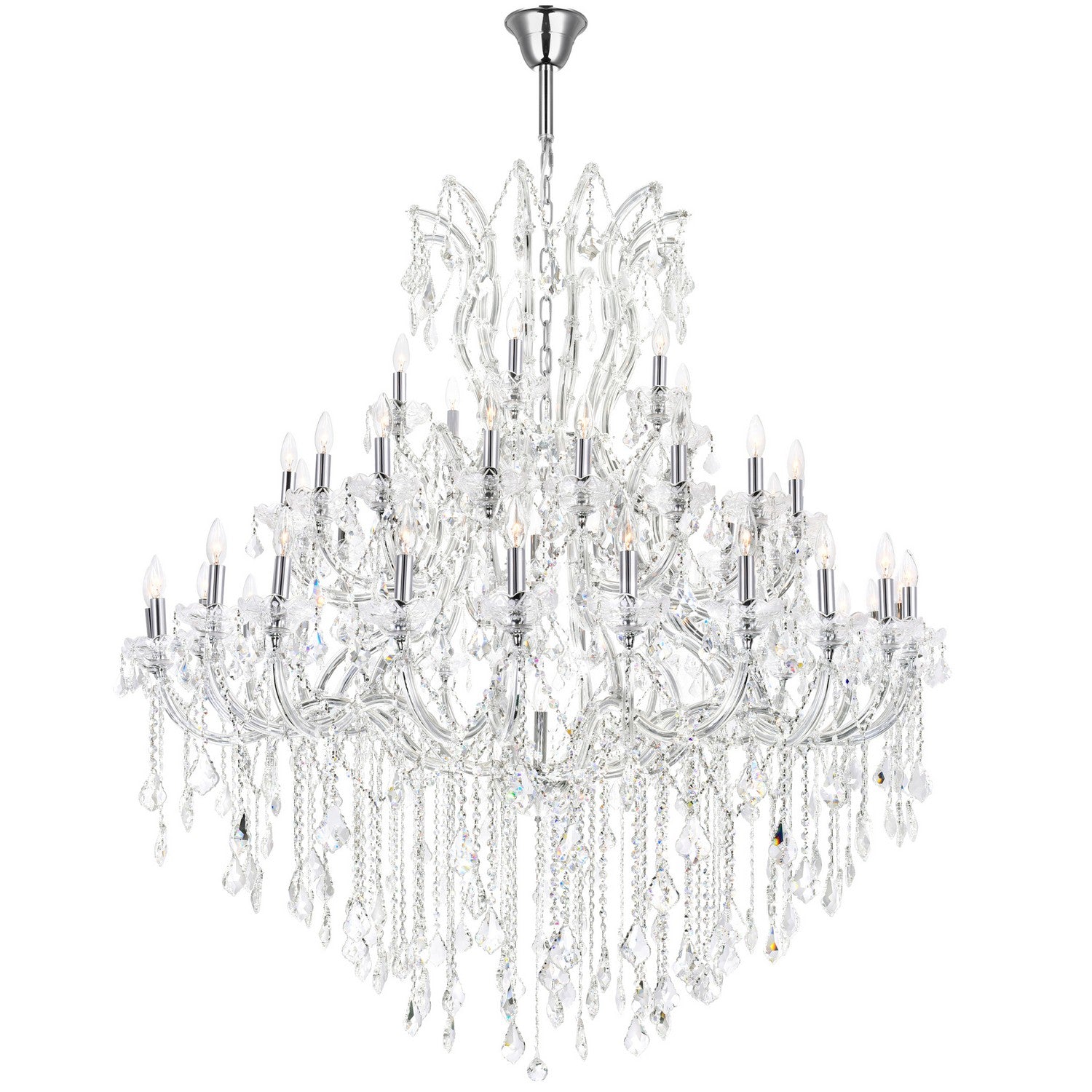 CWI Lighting - 8318P60C-49 (Clear)-A - 49 Light Chandelier - Maria Theresa - Chrome