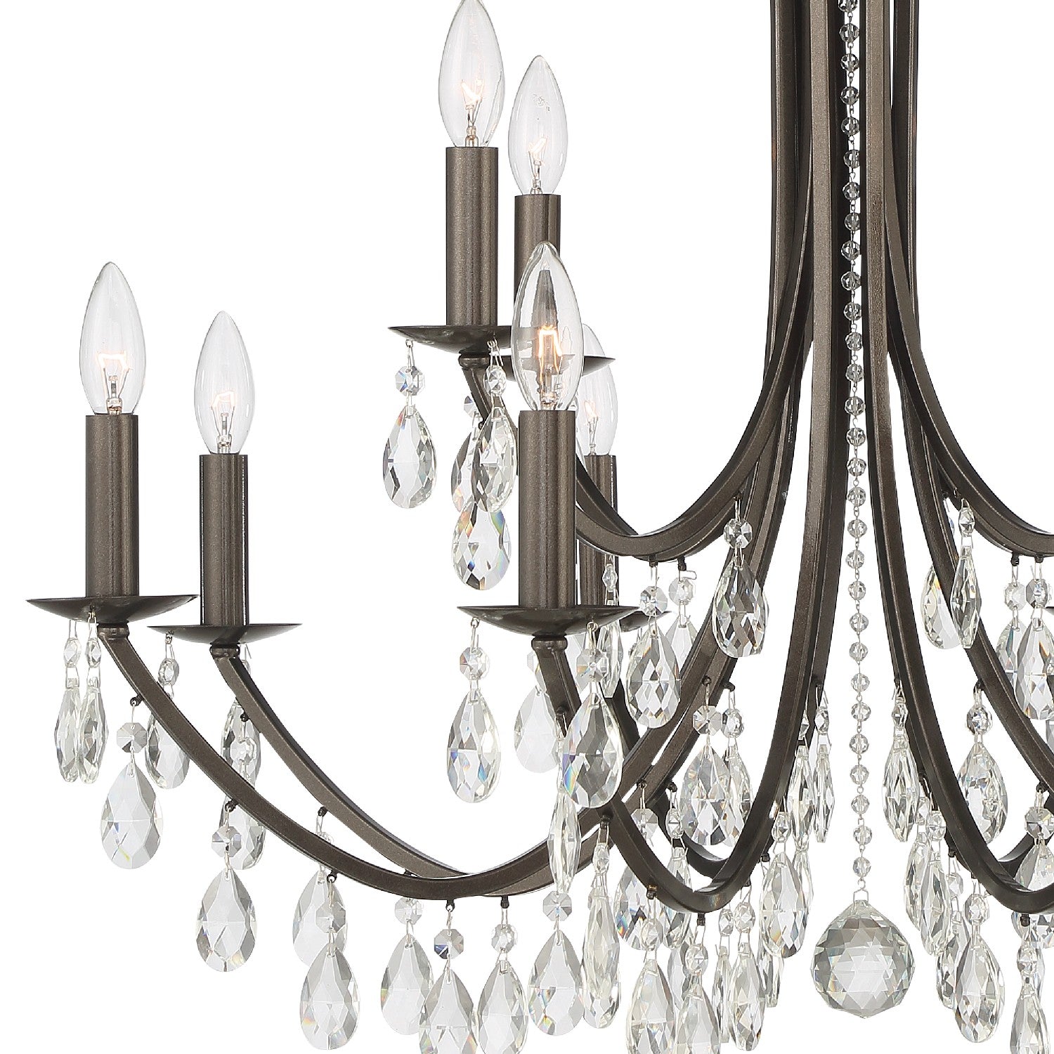 Crystorama - 8829-VZ-CL-MWP - 12 Light Chandelier - Bridgehampton - Vibrant Bronze