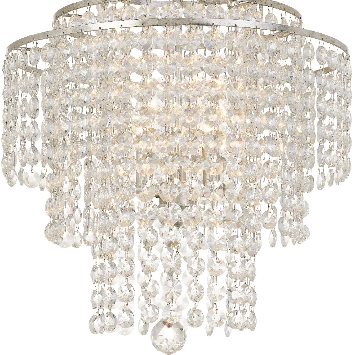 Crystorama - ARI-304-SA-CL-MWP - Four Light Chandelier - Arielle - Antique Silver