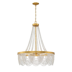 Crystorama - FIO-A9104-GA-CL - Four Light Chandelier - Fiona - Antique Gold