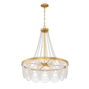 Crystorama - FIO-A9104-GA-CL - Four Light Chandelier - Fiona - Antique Gold