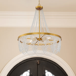 Crystorama - FIO-A9104-GA-CL - Four Light Chandelier - Fiona - Antique Gold