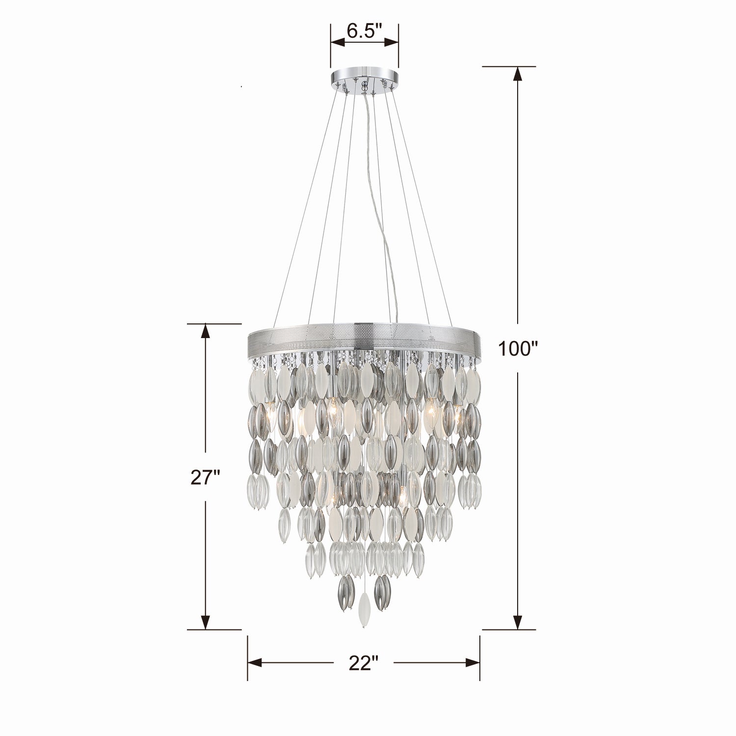 Crystorama - HUD-A2219-CH - Nine Light Chandelier - Hudson - Polished Chrome