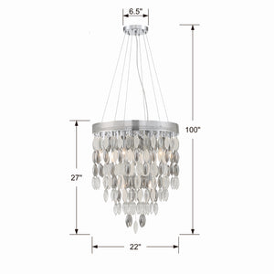 Crystorama - HUD-A2219-CH - Nine Light Chandelier - Hudson - Polished Chrome