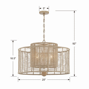 Crystorama - JAY-A5004-BS - Four Light Chandelier - Jayna - Burnished Silver