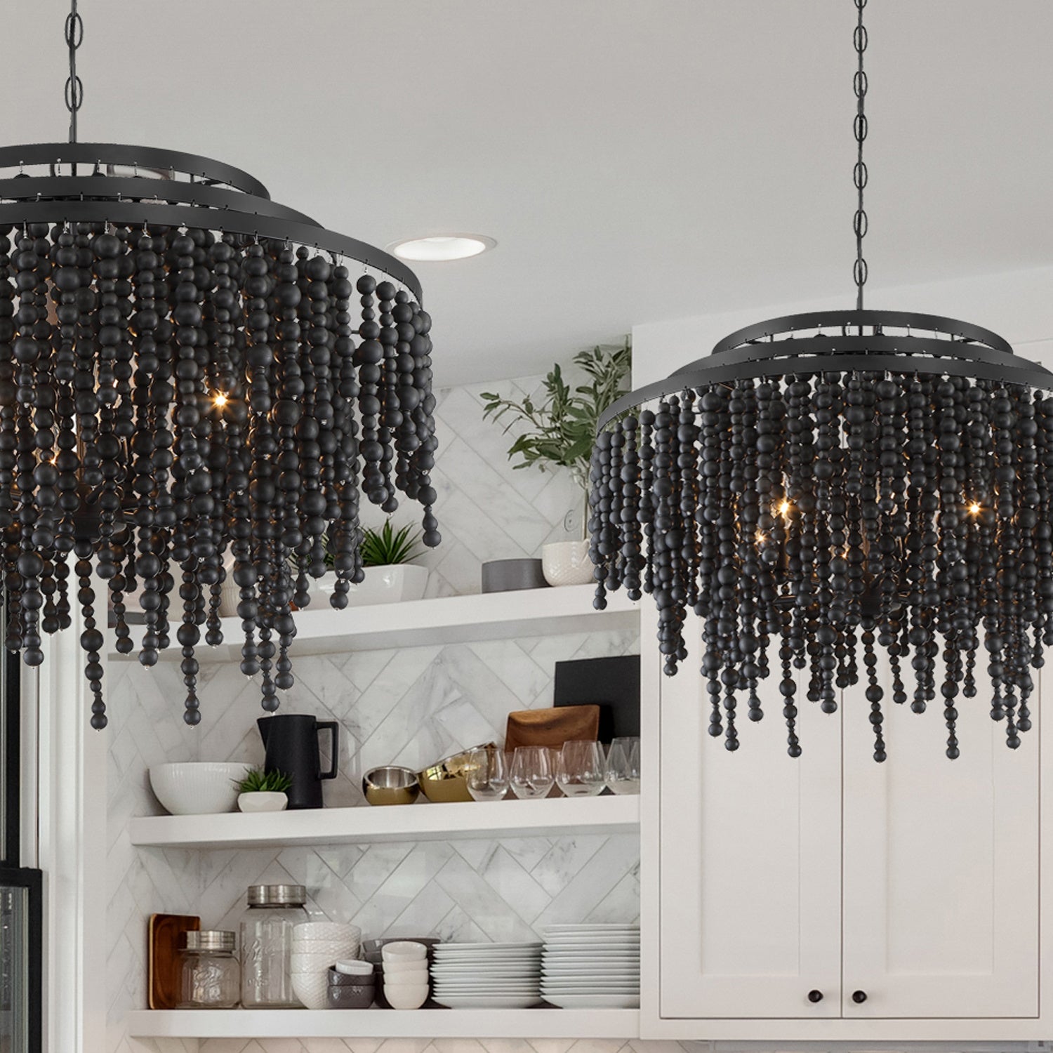 Crystorama - POP-A5076-MK - Six Light Chandelier - Poppy - Matte Black