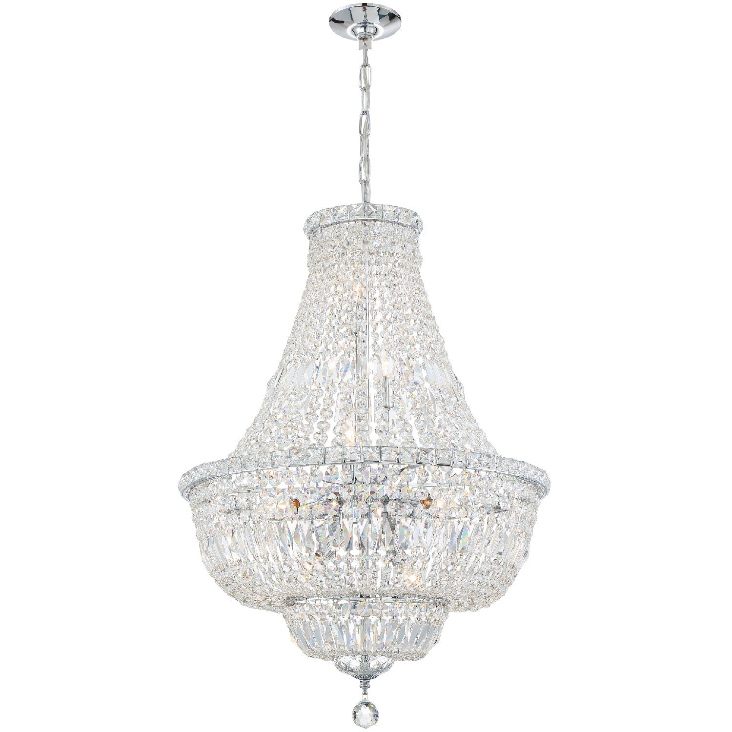 Crystorama - ROS-A1009-CH-CL-MWP - Nine Light Chandelier - Roslyn - Polished Chrome