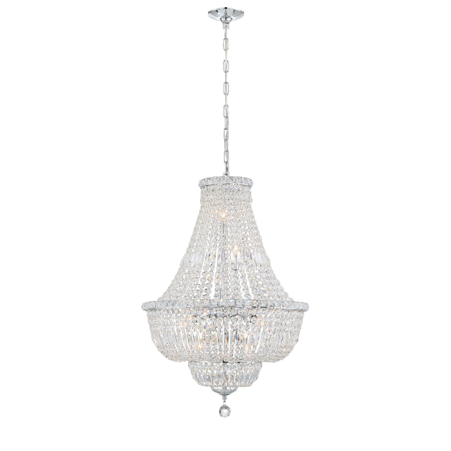 Crystorama - ROS-A1009-CH-CL-MWP - Nine Light Chandelier - Roslyn - Polished Chrome