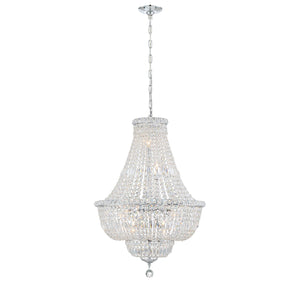 Crystorama - ROS-A1009-CH-CL-MWP - Nine Light Chandelier - Roslyn - Polished Chrome