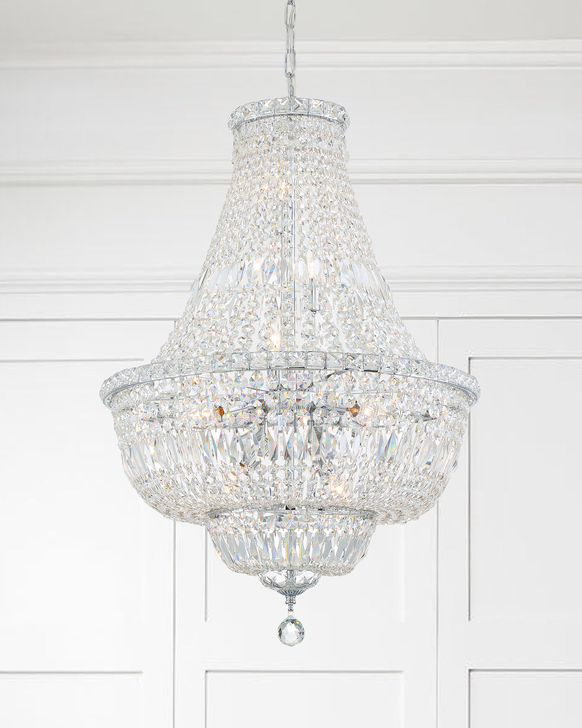 Crystorama - ROS-A1009-CH-CL-MWP - Nine Light Chandelier - Roslyn - Polished Chrome