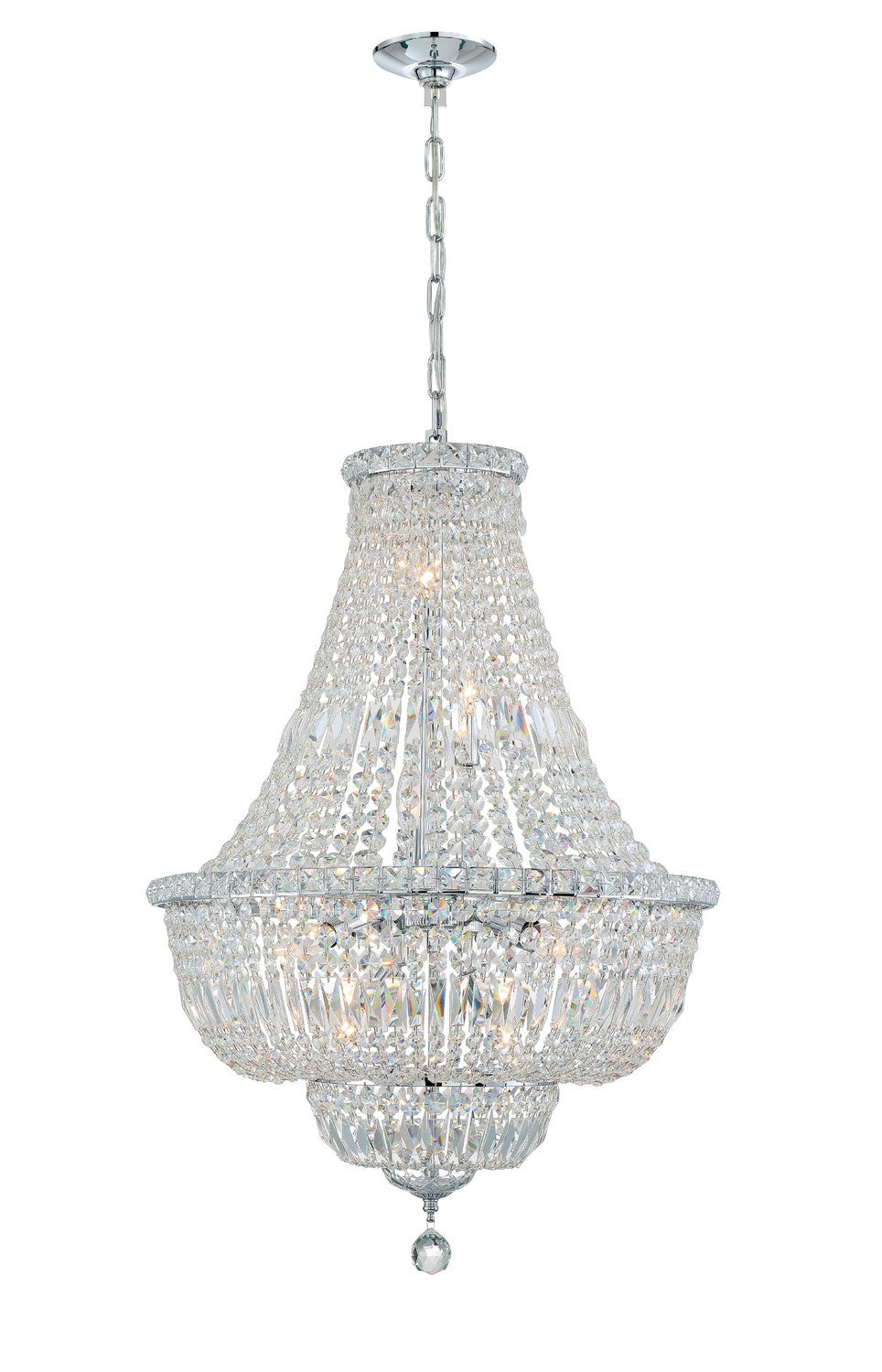 Crystorama - ROS-A1009-CH-CL-MWP - Nine Light Chandelier - Roslyn - Polished Chrome